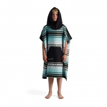 Nomadix Poncho Baja mit Kapuze (weich, schnelltrocknend, kein haften von Sand/ Tierhaaren) blau 89x79cm Kinder